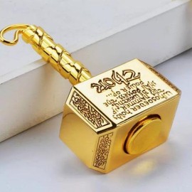 3-in-1 Transformable Coin Spinner & Thor's Hammer Fidget Spinner – High-Speed Spinning Toy ,Outdoor Leisure Entertainment:_Thor's Hammer Fidget Spinner-copper