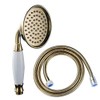 Skybath Gold Metal Brass Shower Head Traditional Victorian Style Handheld