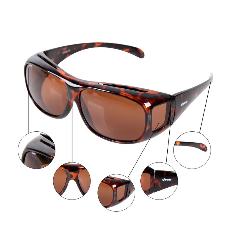 yodo Fit Over Glasses Sunglasses with Polarized Lenses for Men