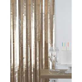 Folat 27594 Party Curtain - Matt Gold - 1 x 2 m - Foil Streamers for Wedding, Party, Decoration, Photo Booth and Festivals Stage Decoration