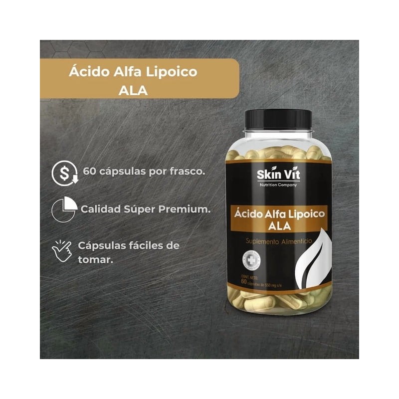 Ácido Alfa Lipoico SKIN VIT NUTRITION COMPANY Suplemento Alimenticio