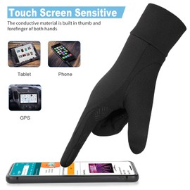 coskefy Running Gloves, Thermal Touch Screen Gloves Winter Gloves Men Women for Cycling Biking Sports Walking Skiing Liners