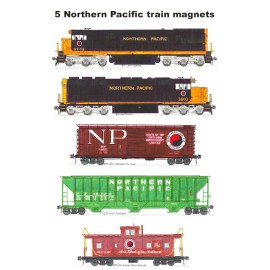 Northern Pacific Freight Train 5 magnets Andy Fletcher