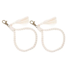 Alipis 2pcs Woven Keychains for Bags Aesthetic Key Rings with Unique Design Keychain Accessories for Women Car Key Decor and Backpack Hanging Decorations