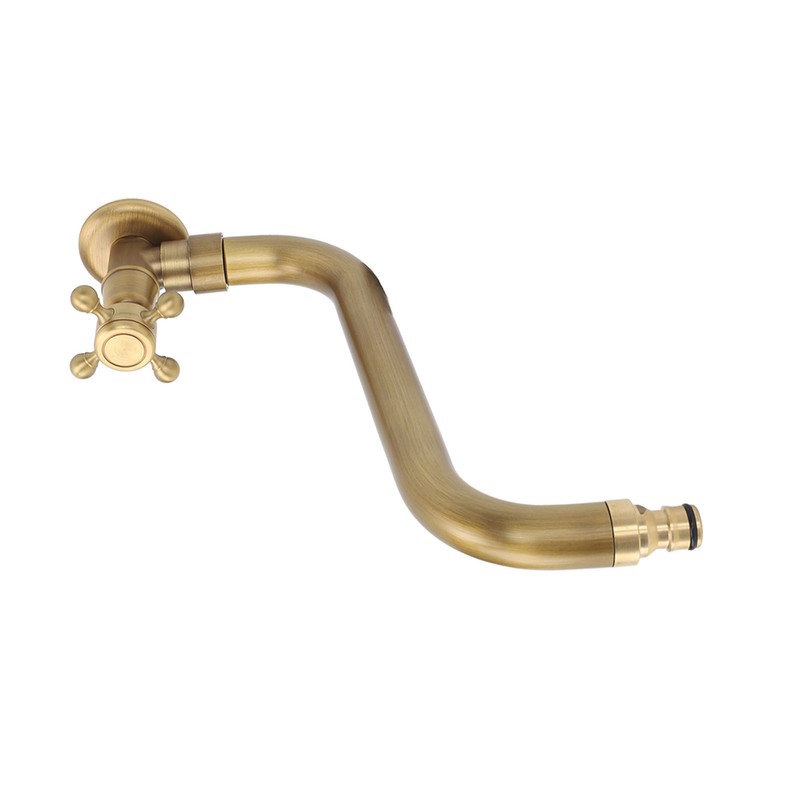 S Spout Antique Wall Mounted Faucet Single Cold Anti Freeze