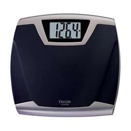 Taylor Digital Scales for Body Weight, Extra High 440 LB Capacity, Rubberized Anti-slip Mat, Oversized Readout, Beeps when weight locks, Auto On and Off Scale, 14.0 x 12.4 Inches
