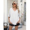 Ovanviso Womens Oversized T Shirts Cotton Short Sleeve Tees Ribbed