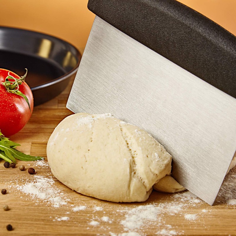 Kerafactum Dough Cutter Dough Scraper Dough Spatula with Handle for