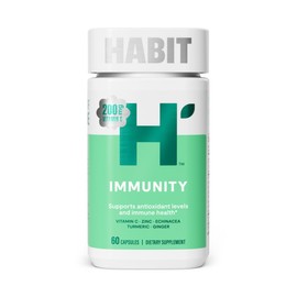 Habit Immunity Supplement (60 Capsules) - New Look, Echinacea, Elderberry, Turmeric, Zinc Blend to Support Immune Health and Antioxidant Levels, Vegan, Non-GMO (1 Pack)