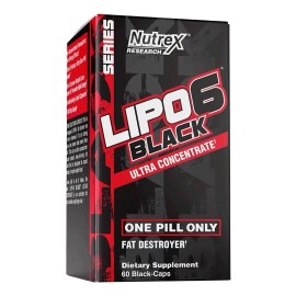 Lipo6 Black Ultra Concentrate Cafena 60 Caps Nutrex Pote Sin Sabor                                                                                    