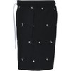 Urban Classics Men's Embroidery Swim Shorts Swimming Trunks, Black/Palm Tree