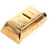 Gold Bar Money Box Ceramic 16.5 cm length with Elastic Fastener