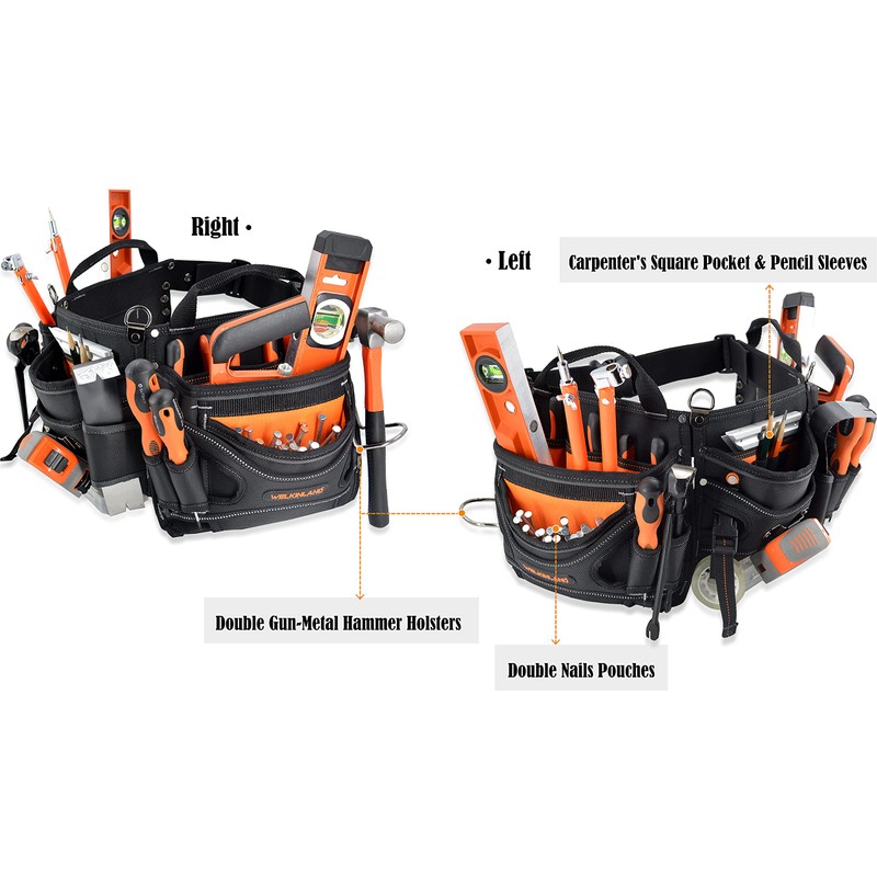 WELKINLAND 18-pocket Carpenter's Tool Belt - Construction & HVAC Tool