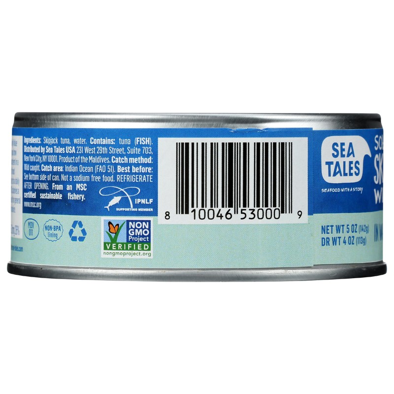 Sea Tales, Tuna Skipjack In Water NSA, 5 Ounce