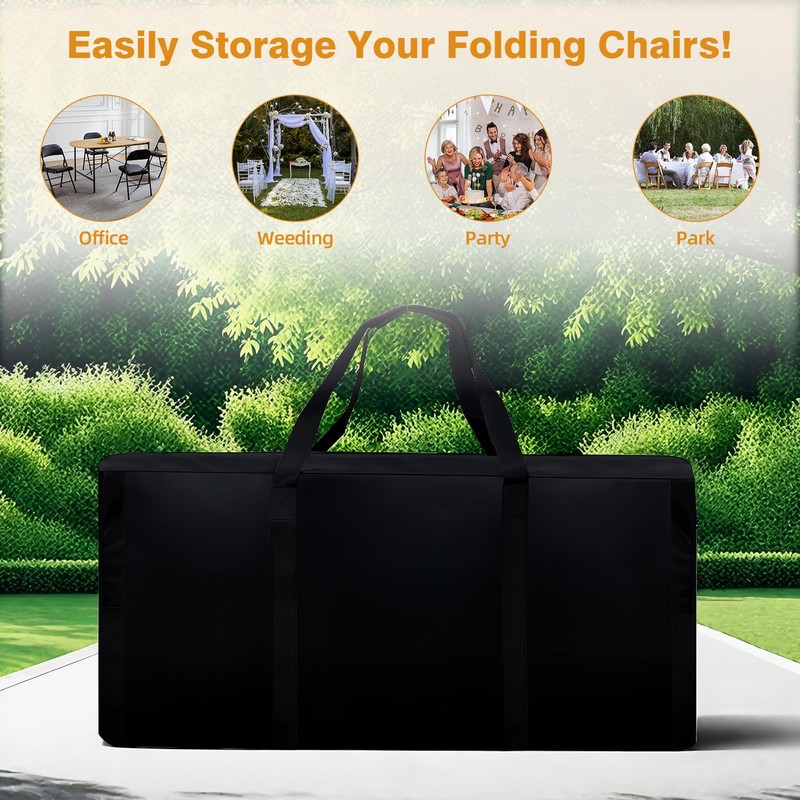 UUFCTY Folding Card Table Storage Bag, Large 35" L x