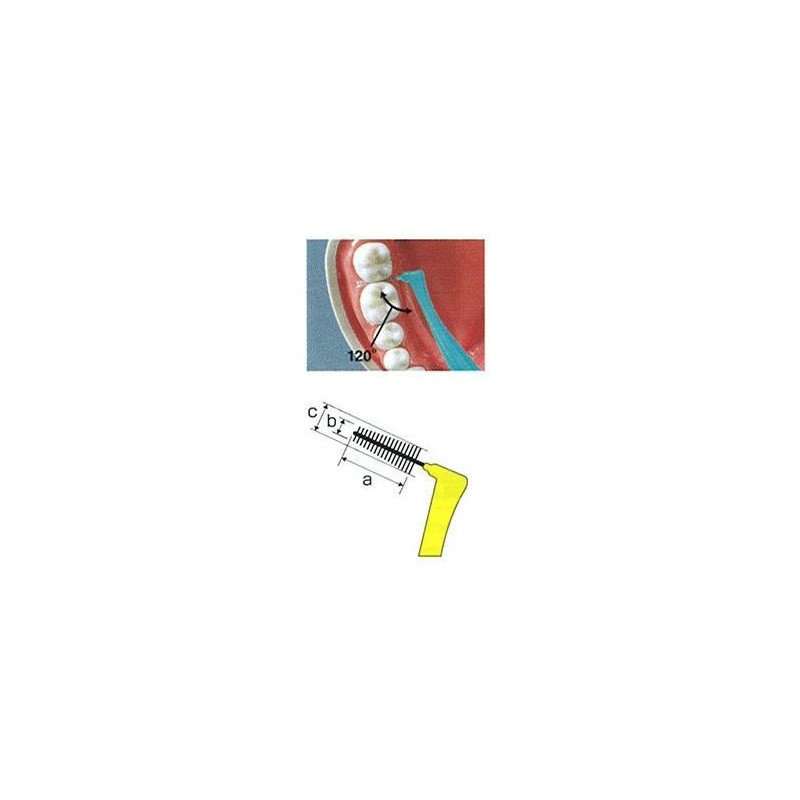 Prospec Interdental Brush Angle Aqua 4 Pack x 5 SS