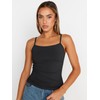 Trendy Queen Womens Summer Black Tank Tops 2025 Camisole Spaghetti