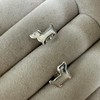 Sterling Silver Dachshund Dog Stud Earrings
