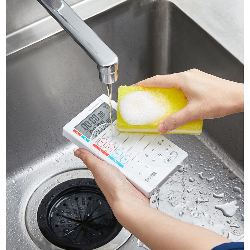 Tanita TD-428-WH Industrial Digital Timer, Washable Type, 100 Hours, White