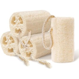 Zacate Para Cuerpo, Cepillo Para Cuerpo, 4 Piezas de Esponjas Naturales de Lufa, Exfoliante Corporal para Hombres y Mujeres, Ideal para Limpieza de Pi