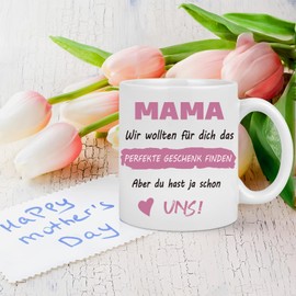Diztoud Mama Tasse, Muttertagsgeschenke für Mama von Tochter, Sohn, Geschenke zum Muttertag, Beste Mama Geschenk, Tasse Muttertag Weihnachtsgeschenke, Geburtstagsgeschenk, 325ml Kaffeetasse, weiß