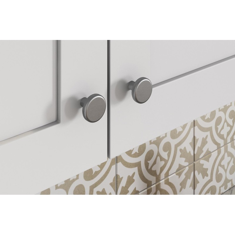 1-1/4" Diameter Brushed Pewter Gibson Cabinet Knob