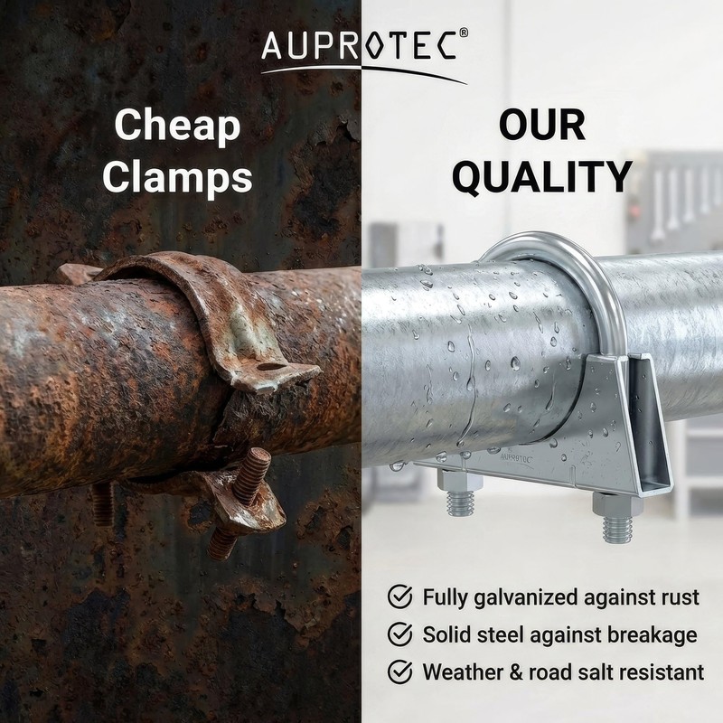 AUPROTEC 2X U Bolt Exhaust clamp M8 for Exhaust and