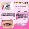 wiwoseo Self Adhesive Lashes Natural Look Clear Band Natural Lashes