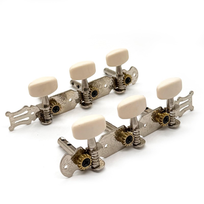 harpfeas 3-on-a-plate Guitar Tuning Pegs Chrome Plated Machine Heads Keys,