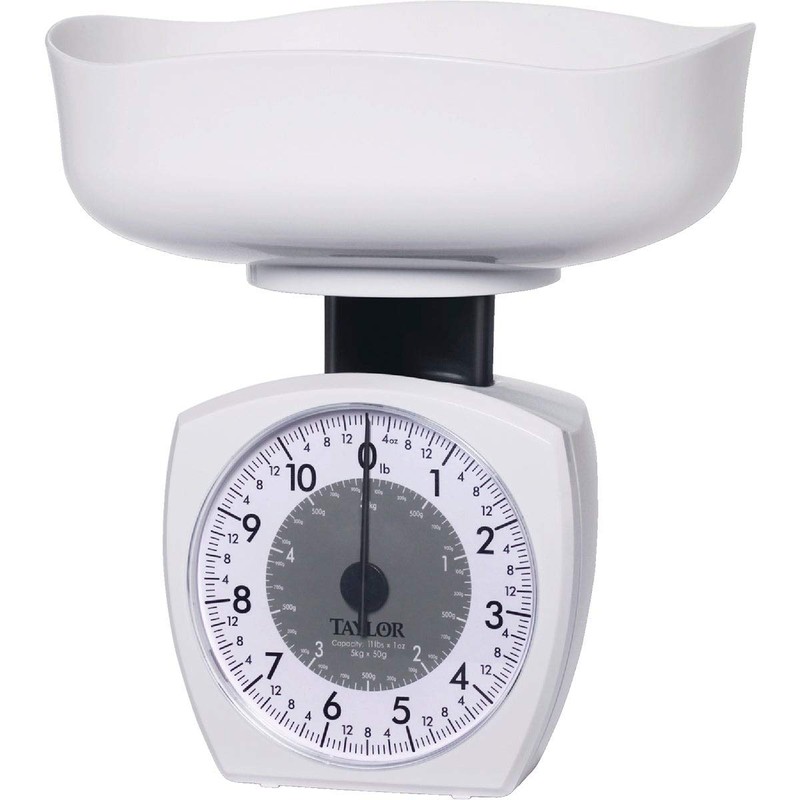 Taylor RA17718 Stainless Steel Kitchen Scale44 11lb, Black