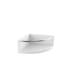 EMCO Round Corner Basket for Gluing or Drilling High Quality Shower Caddy Shower Basket for Bathroom Utensils White