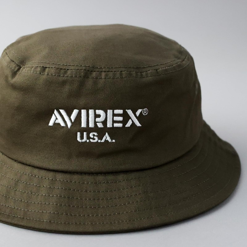 Avilex US.BASE Military Bucket Hat, Unisex, Hat, Army Hat, Men's,