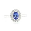 Genuine Blue Tanzanite 925 Solid Sterling Silver Engagement Ring Size