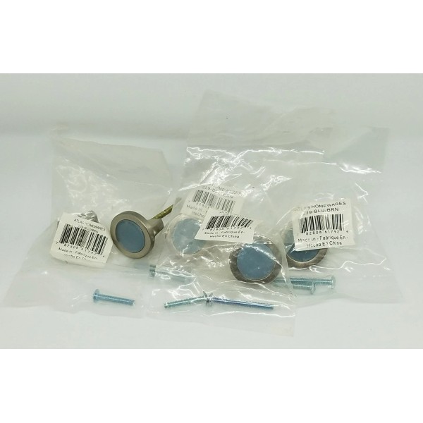 Atlas Homewares Set of 5 Atlas Homewares 229-BLU/BRN Blue Round