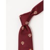 Beams Plus Men's Silk Crest Shield Embroidered Tie, BURGUANDY