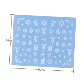 minkissy 1set Colorful Snowflake Pattern Nail Art Stickers Christmas Themed Decals for Easy Application for Holiday Parties and Creative Nail Designs 60sheets