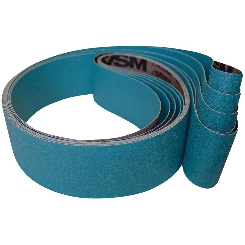 VSM 712780 Zirconia-Corundum Grit 80 Abrasive Belt, Blue, 50x1000mm