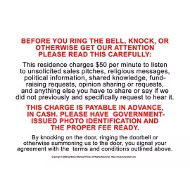 Mason Marshall Press No Soliciting unless you pay us to listen! Buy one get one FREE!!