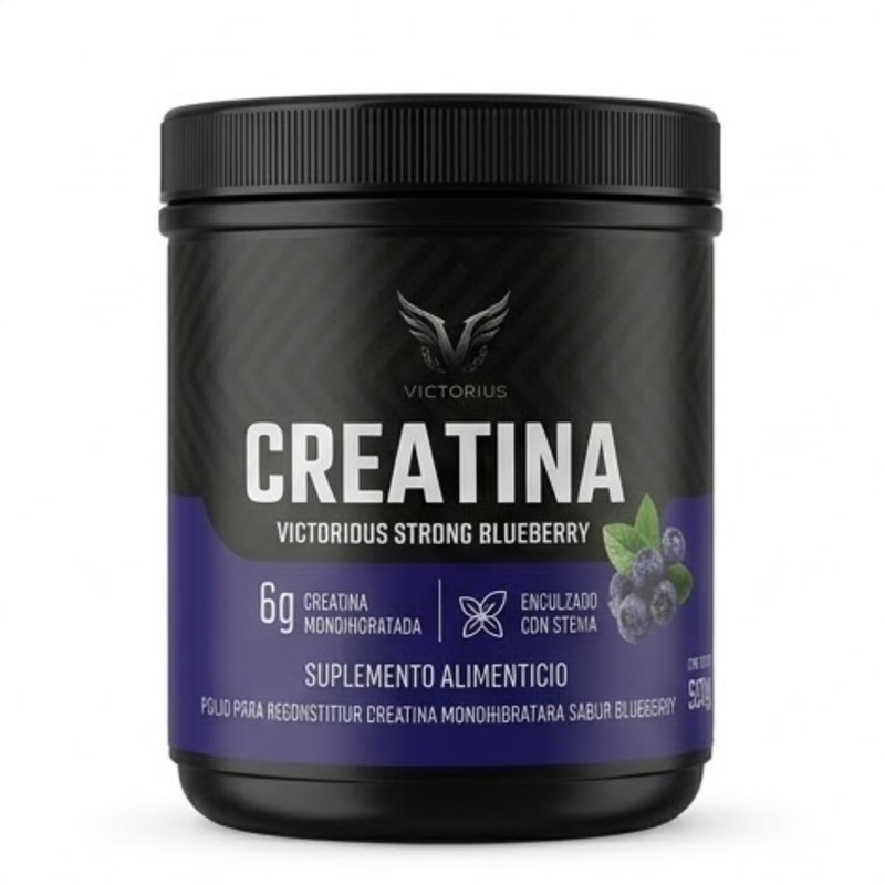 Creatina Monohidratada Blueberry Polvo | Estevia | 6g Por Toma