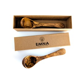 EMNA - Set of 2 ladle spoons made of olive wood | in an exclusive gift box | the perfect gift for discerning gourmets | soup ladle | creator | mother | birthday | Christmas