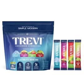 TREVI™ Sugar Free Electrolytes - Drink Mix Hydration Powder Packets - 28 Count - Bold Flavor Variety Pack