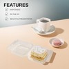 MT Products Clear Cake Slice Container 5" x 5" x