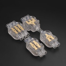 YAODHAOD Connection Terminals, Waterproof Quick Connector, 3 Pieces, IP68, 0.5 to 4 mm², 250 V, 32 A, Through Connector, 2-Conductor - 4-Conductor (1 P - 3 P)