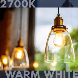LUXRITE Vintage A19 LED Light Bulbs 60W Equivalent, 3500K Natural White Dimmable, 800 Lumens, Standard LED Edison Bulb 8W, UL Listed, E26 Base (4 Pack)