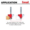 Freud Quadra-Cut Radius Rounding Over Bit with Perma-Shield Coating for
