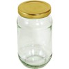 Tala 10A13344 Einmachglas mit goldfarbenem Schraubverschluss, 454 g, Glas, Klar/Gold,