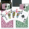 COPAG 1546 Plastic Playing Cards Poker Size Jumbo Index Green Burgundy
