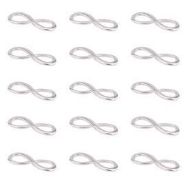 PH PandaHall Infinity Charm 20pcs Love Charm 30mm/1" Infinity Symbol 30mm/1" Pendant Connector Link for Valentines's DayBirthday Gift, Platinum, Eternal Love