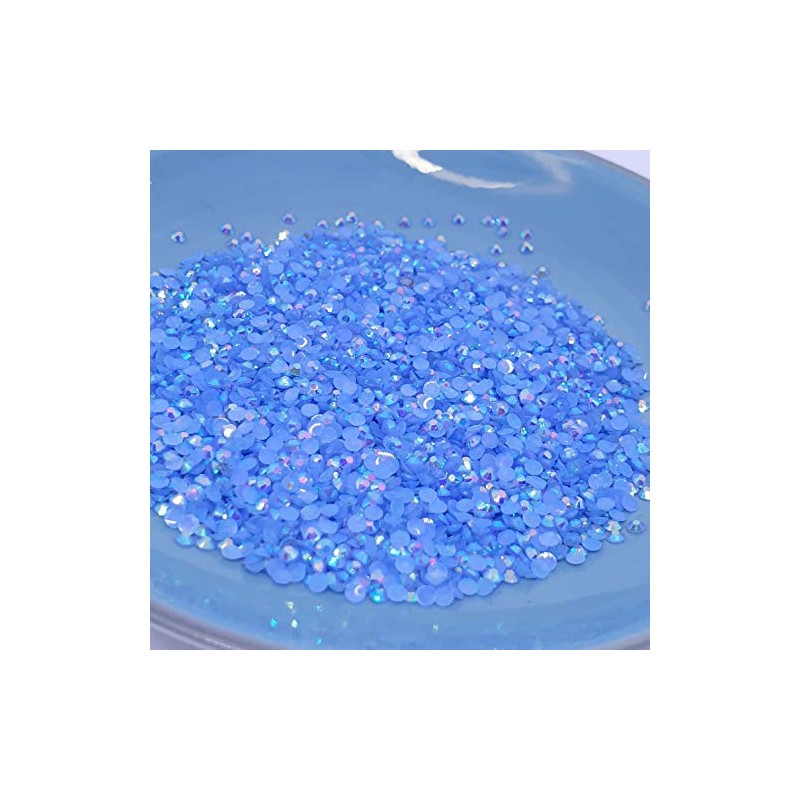 MajorCrafts 500pcs 6.5mm ss30 Jelly AB Flat Back Round 14