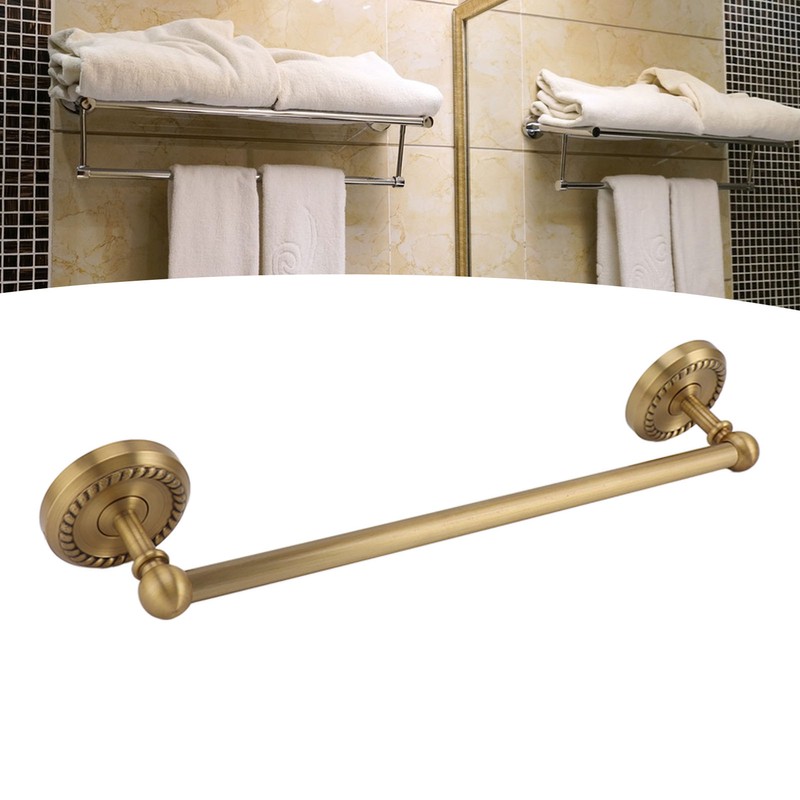 All Copper Bathroom Towel Bar European Style Wall Mounted Towel